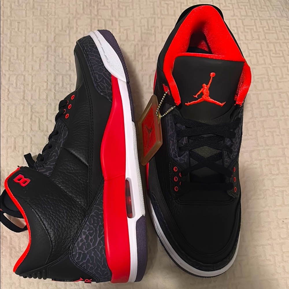 Air Jordan 3 Retro 2013 Release - Crimson - Nike Size 10